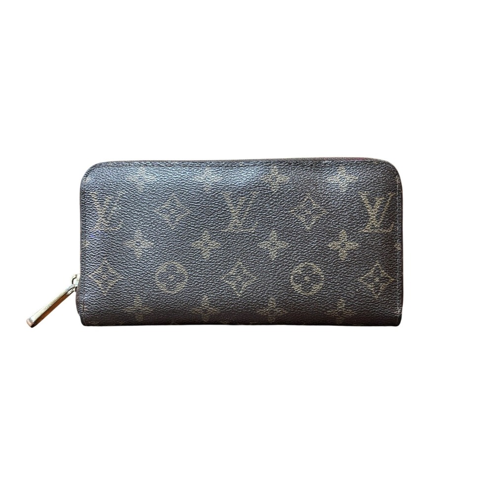 Monogram Louis Vuitton Zippy Wallet Coated Canvas Brown Vintage - Picture 2 of 9